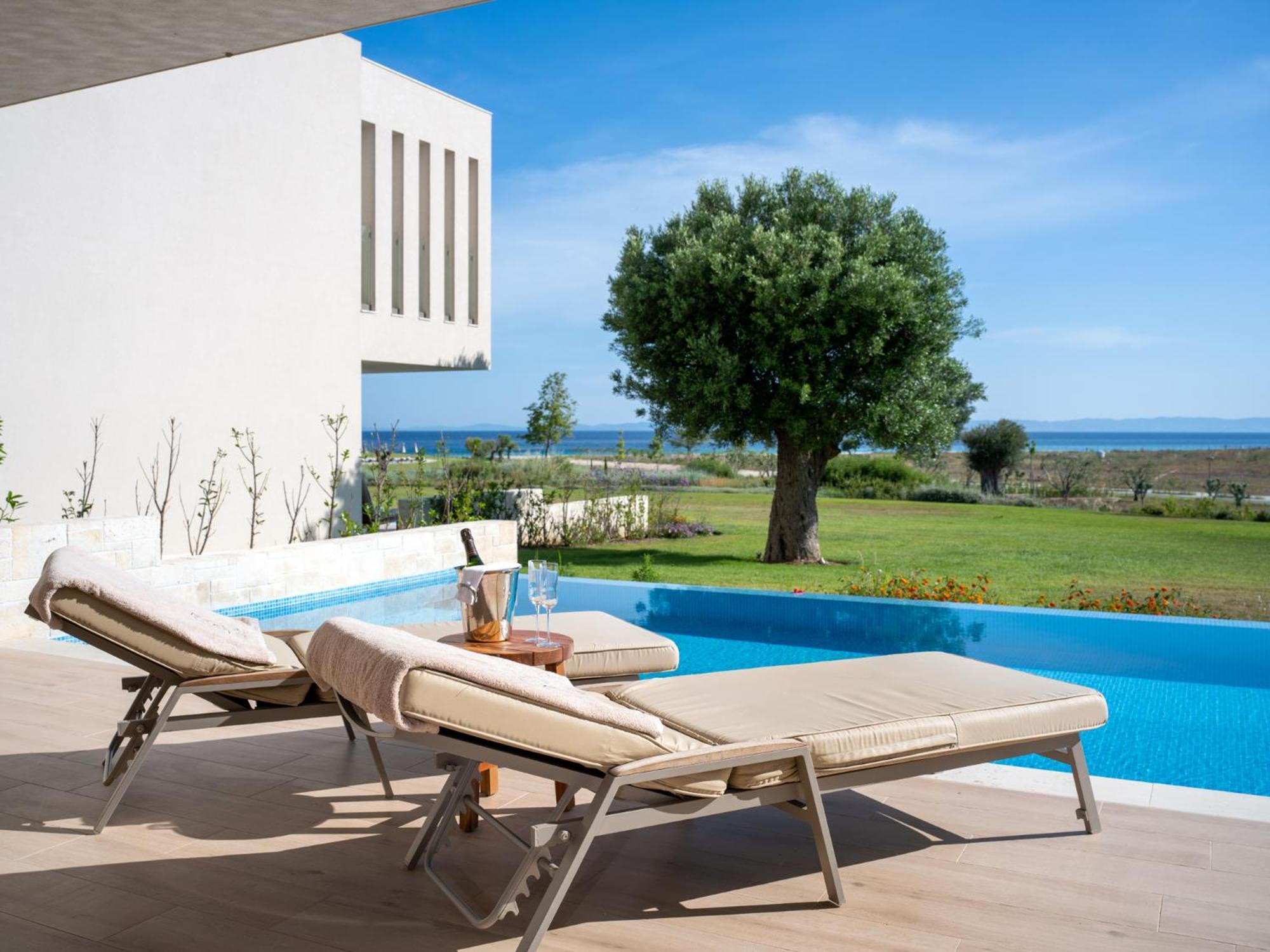 Ammoa Luxury Hotel & Spa Resort Nikiti  Exterior foto The hotel's pool